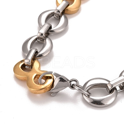 PVD Vacuum Plating 304 Stainless Steel Infinity Link Chains Necklace STAS-E160-14GP-1