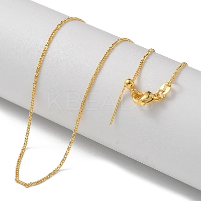 Brass Twisted Chain Necklaces NJEW-M083-01G-01-1