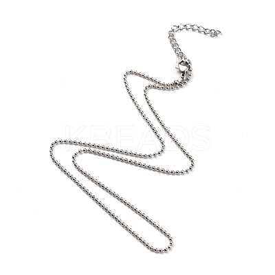 Brass Ball Chain Necklaces NJEW-JN02912-01-1