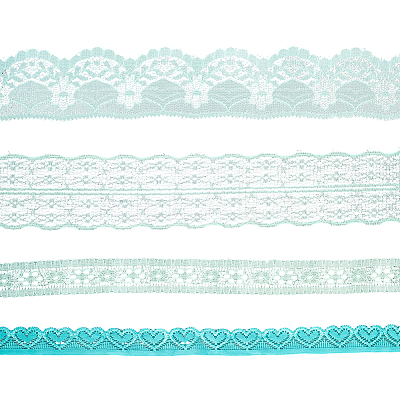 4 Styles Polyester Lace Trim OCOR-GF0005-25B-1