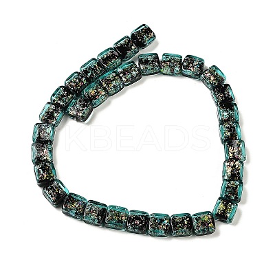Handmade Dichroic Foil Glass Beads Strands DICH-U001-07D-1