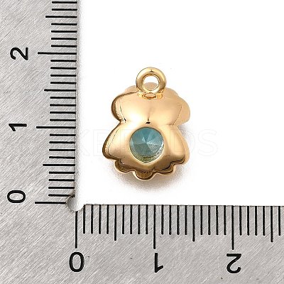 Brass Pave Cubic Zirconia Charms KK-C096-15G-02-1