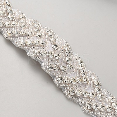 Alloy Rhinstone Chain Belt AJEW-WH20072-39D-1