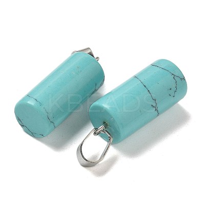 Synthetic Turquoise Pendants G-B127-17P-09-1