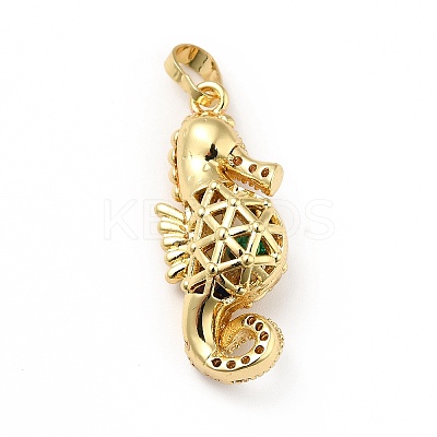 Brass Micro Pave Cubic Zirconia Pendants KK-H433-29G-1
