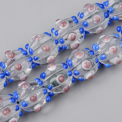 Handmade Lampwork Beads Strands LAMP-N021-007B-1