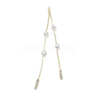 Brass Micro Pave Cubic Zirconia Big Pendants KK-C040-04G-1