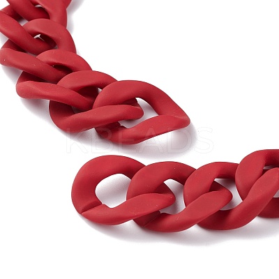 Handmade Acrylic Curb Chain AJEW-JB01036-03-1