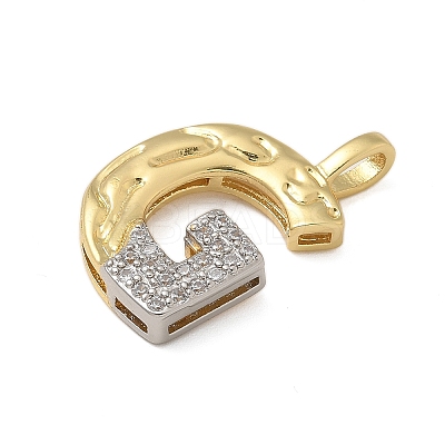 Brass Micro Pave Cubic Zirconia Pendants KK-B126-02G-G-1
