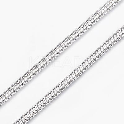 304 Stainless Steel Snake Chain Necklaces NJEW-E087-01S-1