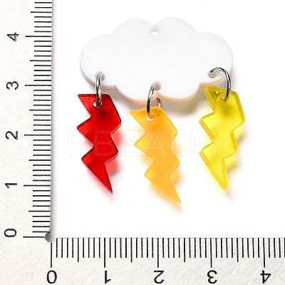 Opaque Acrylic Pendants OACR-L019-03B-1