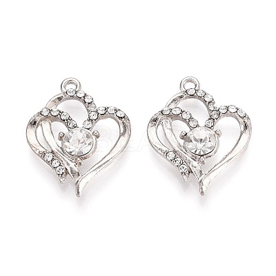 Alloy and Rhinestone Pendants PALLOY-T092-16P-1