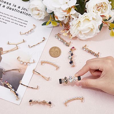 16Pcs 8 Styles Alloy Shoe Lace Buckle Clips FIND-FH0007-90-1