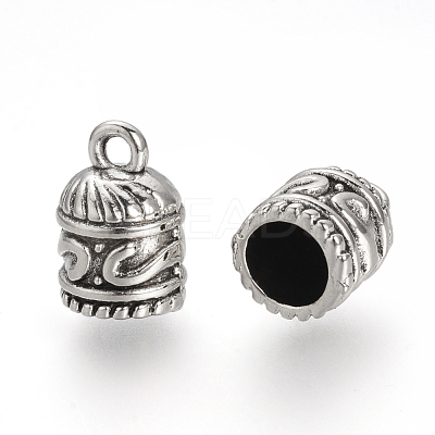 Tibetan Style Alloy Cord Ends X-TIBE-Q075-02AS-LF-1