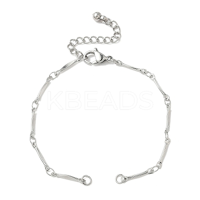 304 Stainless Steel Twisted Bar Chains Bracelet Making AJEW-JB01352-1