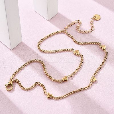 304 Stainless Steel Double-Layer Curb Chains Bracelets for Women BJEW-C089-13G-1