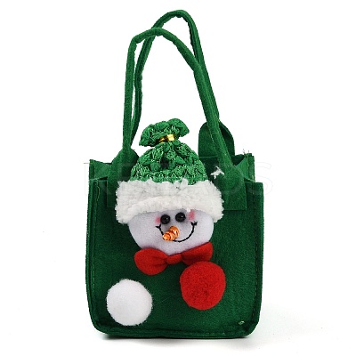 Non-woven Fabrics Christmas Snowman Candy Gift Tote Bags ABAG-C011-01B-1