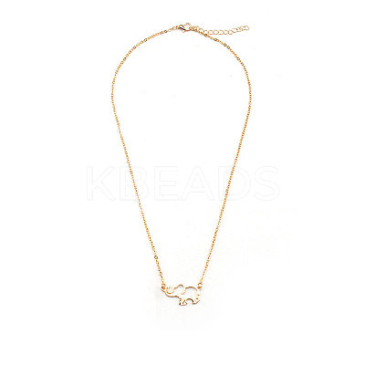 Elephant Alloy Pendant Necklaces FS-WGCC7EA-01-1
