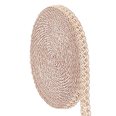 Polyester Braided Lace Trim OCOR-WH0078-09B-1