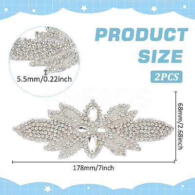 Flower Glass Seed Cloth Sew on Appliques PATC-WH0008-92A-1