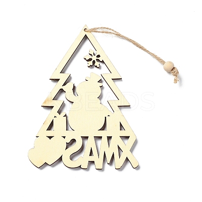Christmas Wooden Pendant Decorations LS-HJEW-K037-01A-1