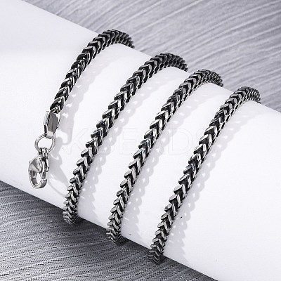 2.5MM 304 Stainless Steel Wheat Chain Necklaces NJEW-Q013-16B-1