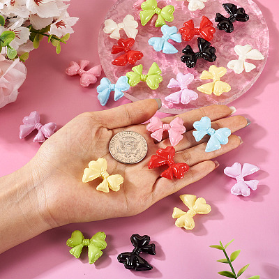24Pcs 8 Colors Baking Paint Alloy Beads FIND-TA0009-28-1