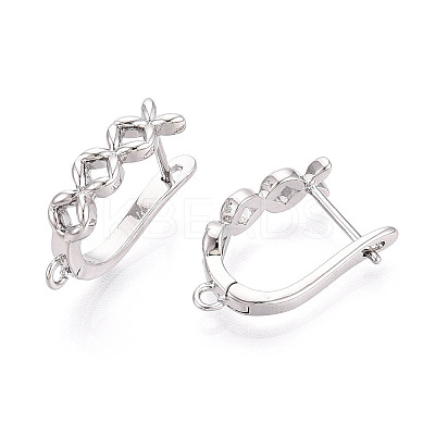 Brass Hoop Earring Findings KK-N267-26P-1