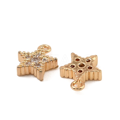 Brass Micro Pave Cubic Zirconia Pendants KK-K374-17G-1