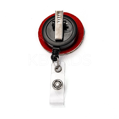 Halloween Eye Glitter Powder Felt & ABS Plastic Badge Reel AJEW-I053-18-1