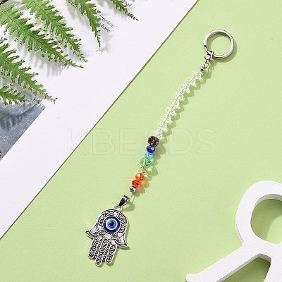 Chakra Glass Dowsing Pendulum Pendants PALLOY-JF01064-1