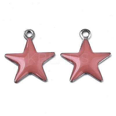 201 Stainless Steel Enamel Charms STAS-N088-14I-1
