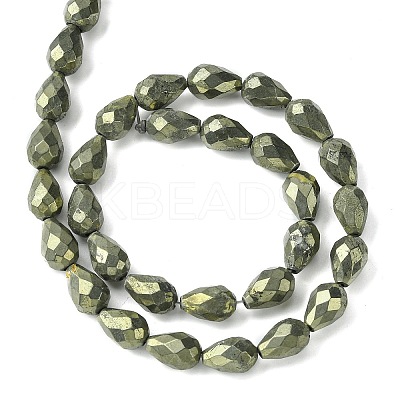 Natural Pyrite Beads Strands G-D067-J04-1