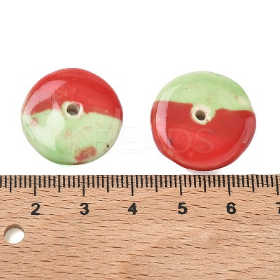 Vintage Handmade Two Tone Porcelain Beads PORC-NH0002-01C-1