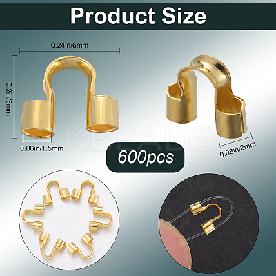 600Pcs Brass Wire Guardians KK-SP0001-95G-1
