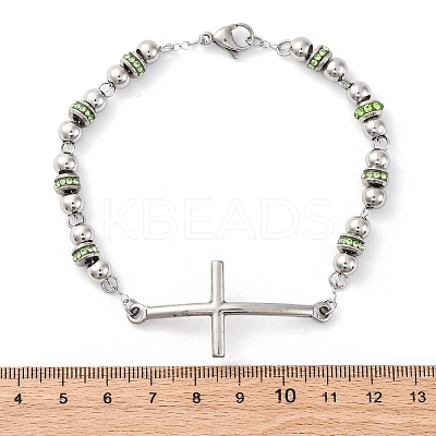 201 Stainless Steel Link Chain Bracelets BJEW-A032-01P-01-1