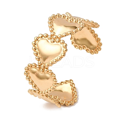 Marine 304 Stainless Steel Cuff Bangles for Women LS-BJEW-Z147-01G-02-1