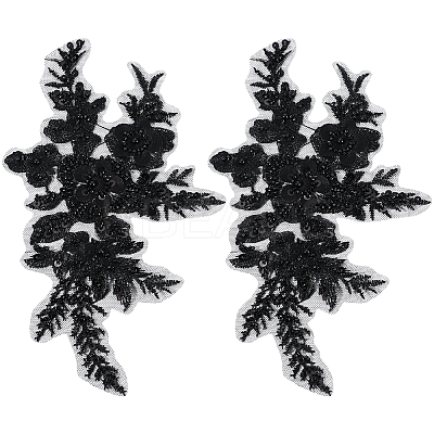 Flower Gauze & Sequin Embroidery Ornament Accessories DIY-WH20081-002C-1