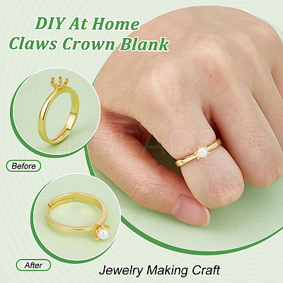 1Pc 925 Sterling Silver Adjustable Rings STER-BC0002-41G-1