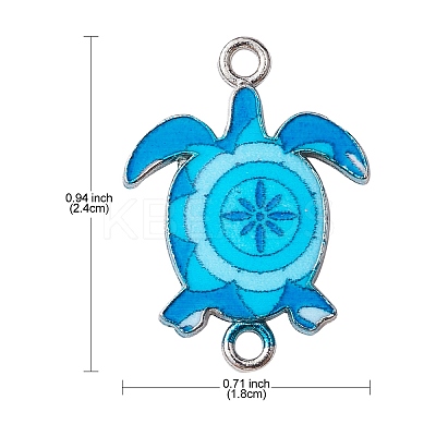 10Pcs 10 Colors Alloy Enamel Connector Charms FIND-YW0003-97-1