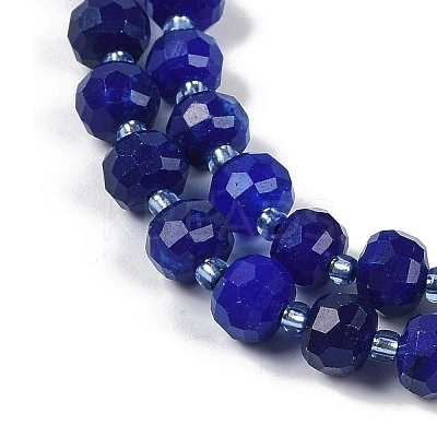 Natural Dyed White Jade Beads Strands G-H057-A22-06-1