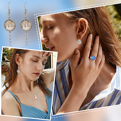 DIY Blank Dome Earring Ring Pendant Making Kit DIY-UN0005-03-1