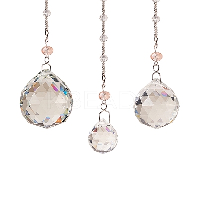 Teardrop Transparent K9 Glass Pendants DJEW-SZ0001-02P-1