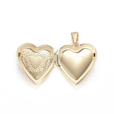 Ion Plating(IP) 316 Surgical Stainless Steel Locket Pendants STAS-N0016-03G-1
