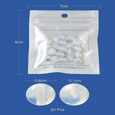20Pcs Opalite Round Beads G-YW0001-28-1