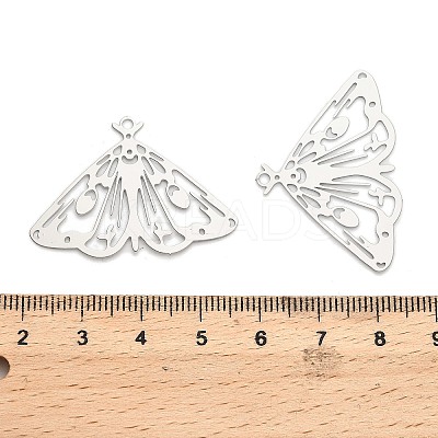 201 Stainless Steel Etched Metal Embellishments Pendants STAS-A113-01P-1