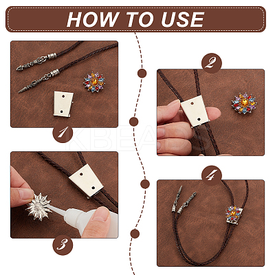 6Pcs 3 Colors Zinc Alloy Bolo Tie Slider Clasps FIND-PH0023-92B-1