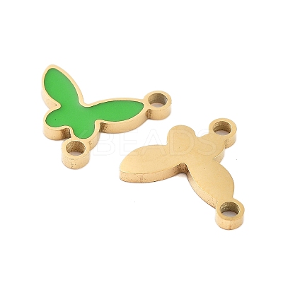Ion Plating(IP) 304 Stainless Steel Enamel Connector Charms STAS-Z078-21G-1
