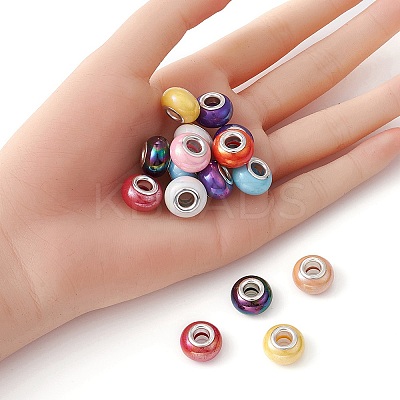 Opaque Resin European Beads RPDL-YW0001-10-1
