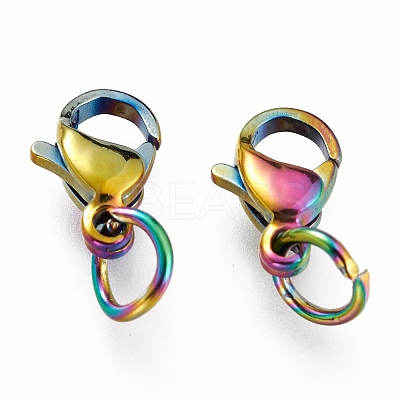 Ion Plating(IP) 304 Stainless Steel Lobster Claw Clasps LS-STAS-G240-01A-C-1